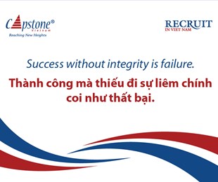 Thành công là thoáng qua, liêm chính là mãi mãi