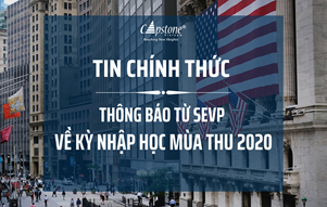 Thông báo từ SEVP về Kỳ nhập học mùa Thu 2020