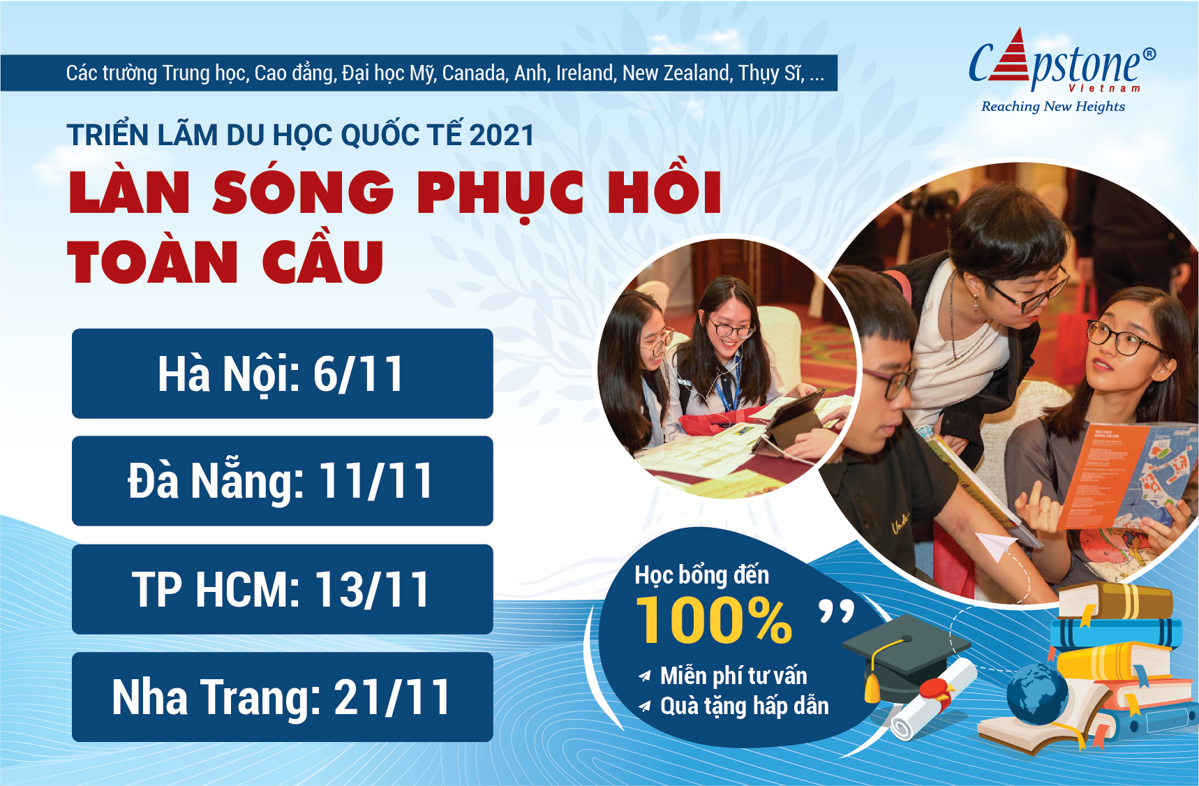 TRIỂN LÃM DU HỌC QUỐC TẾ MÙA THU 2021 - LÀN SÓNG PHỤC HỒI TOÀN CẦU