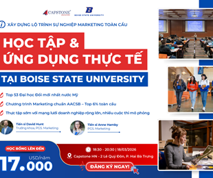 Xây dựng lộ trình sự nghiệp Marketing toàn cầu: Học tập và ứng dụng thực tế ngay tại Boise State University (Mỹ)
