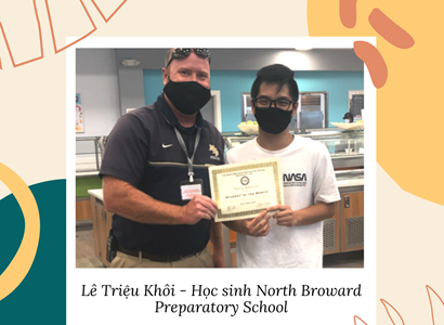Học sinh Capstone trở thành học sinh tiêu biểu của tháng tại trường trung học North Broward