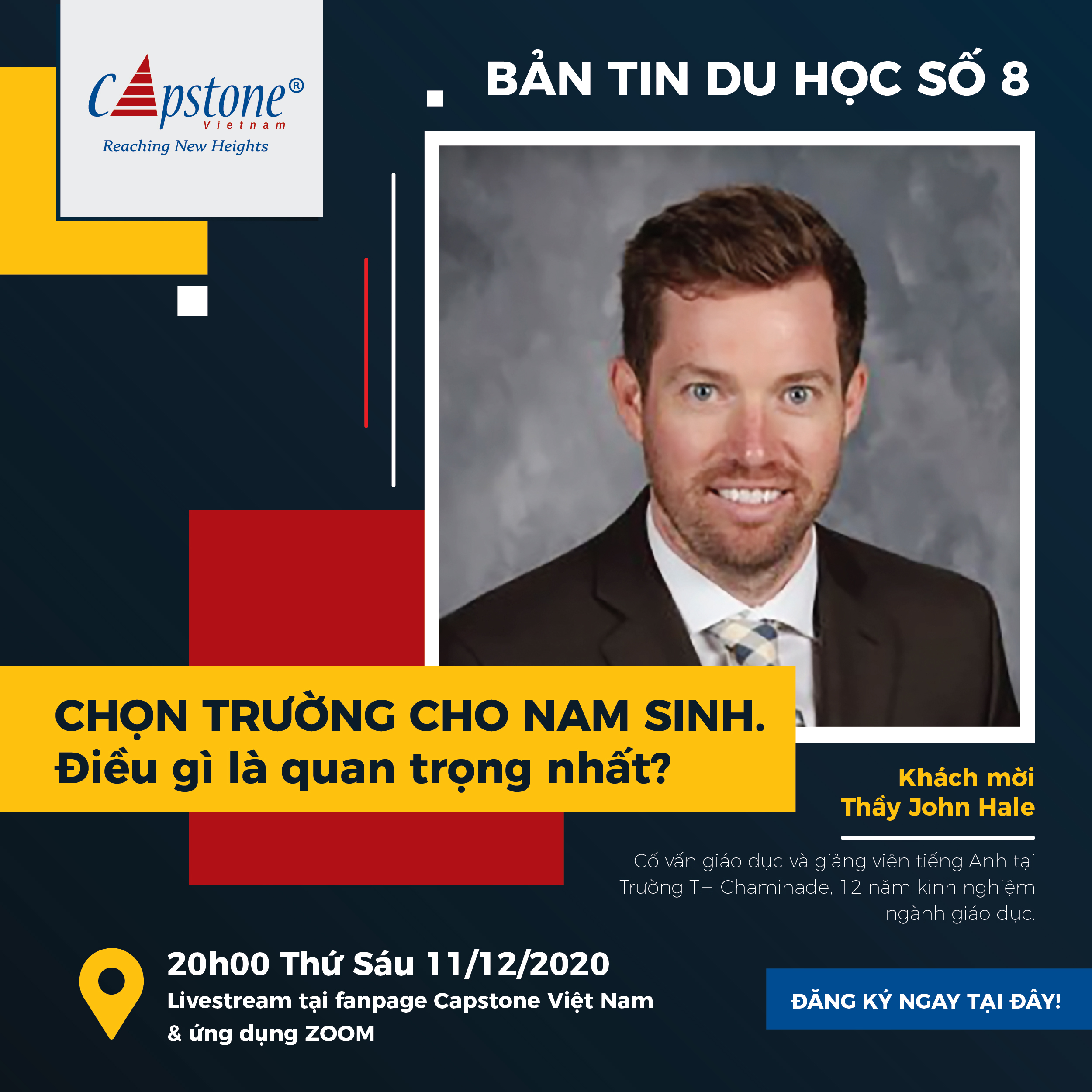 Livestream chủ đề Chọn trường cho NAM SINH. Điều gì là quan trọng nhất 