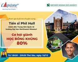 Tham gia buổi trò chuyện cùng Tiến sĩ Phil Hull - Giám đốc Trung tâm Quốc tế trường Đại học Northwest Missouri, cơ hội giành học bổng khủng 80%