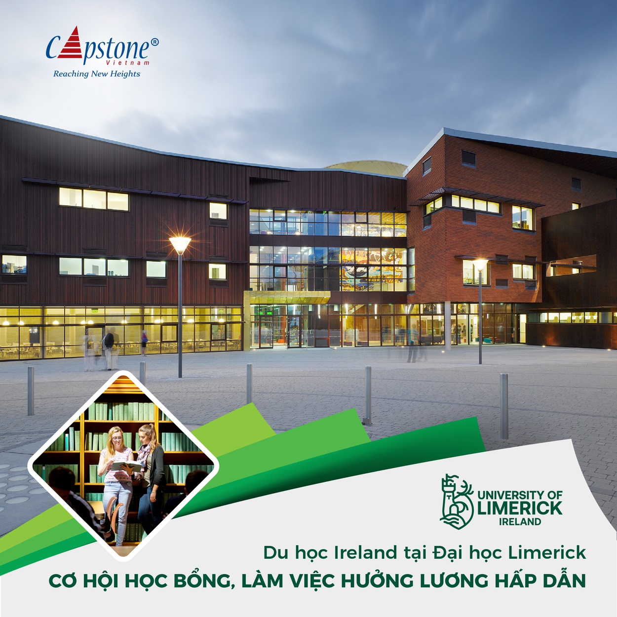 Du học Ireland (Ai len), thực tập có hưởng lương và cơ hội việc làm hấp dẫn tại Đại học Limerick