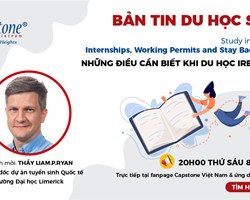 Bản tin du học số 9 Study in Ireland Internships, Working Permits and Stay Back Visas - Những điều bạn cần biết khi du học Ireland.