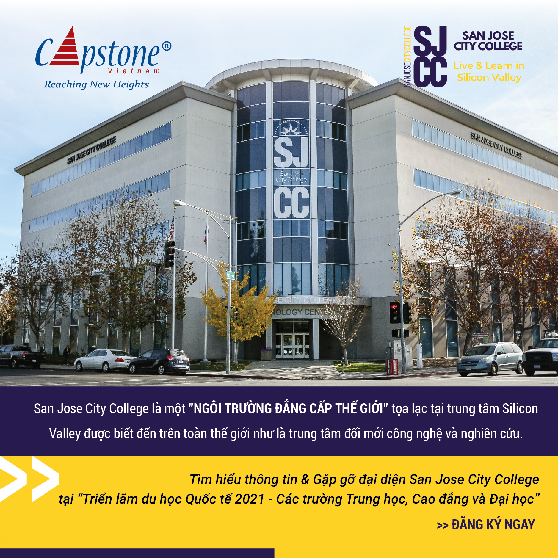 Cơ hội chuyển tiếp lên các trường đại học hàng đầu bang California và tại Mỹ với chi phí tiết kiệm bất ngờ khi theo học tại San Jose City College (SJCC)