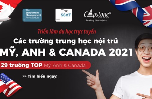 Triển lãm du học trực tuyến các trường Trung học Mỹ, Anh & Canada lớn nhất 2021