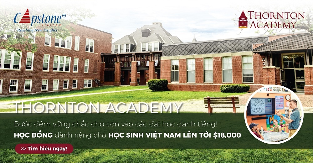 Cơ hội du học bậc Trung học chưa bao giờ tốt hơn thế! Học bổng lên tới $18,000 dành cho học sinh Việt Nam từ Thornton Academy