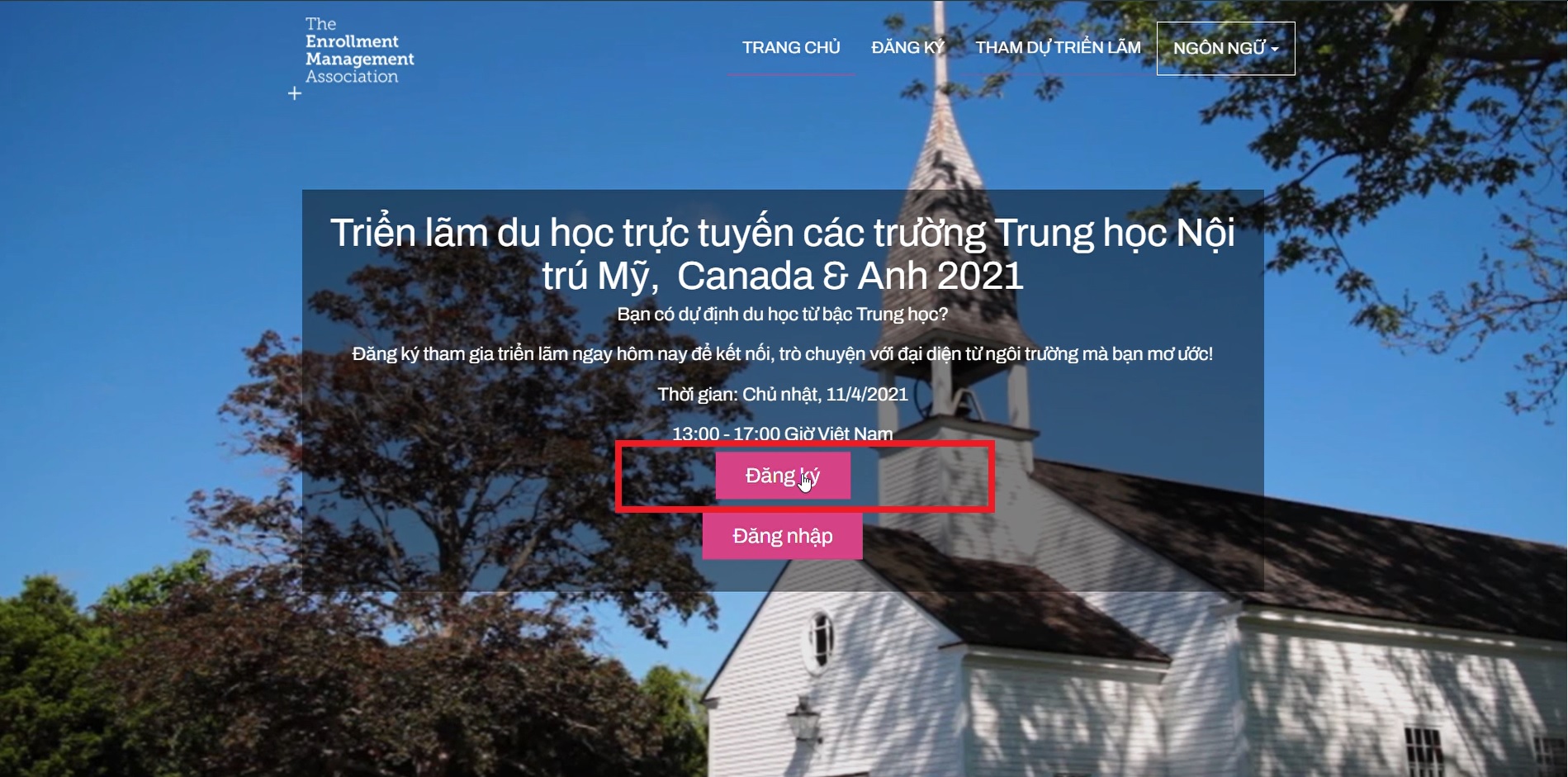 Hướng dẫn tham dự Triển lãm du học bậc Trung học các trường Nội trú Mỹ, Anh  Canada 2021