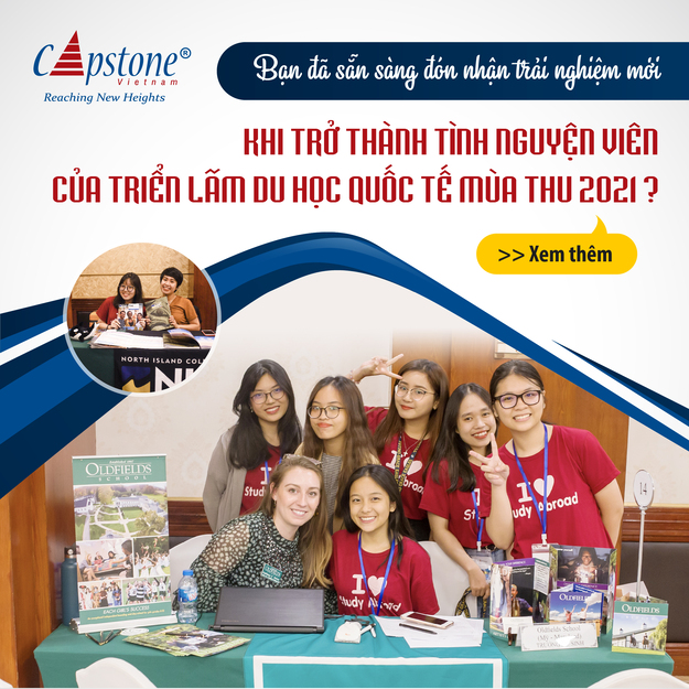 BẠN ĐÃ SẴN SÀNG TRỞ THÀNH TÌNH NGUYỆN VIÊN CỦA TRIỂN LÃM DU HỌC QUỐC TẾ MÙA THU 2021  