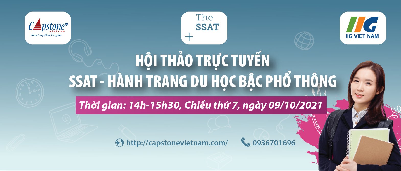 Hội thảo trực tuyến SSAT – Hành trang Du học bậc phổ thông