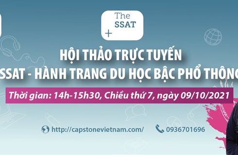 Hội thảo trực tuyến: SSAT – Hành trang Du học bậc phổ thông