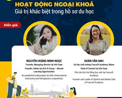 WEBINAR Hoạt động ngoại khóa - Giá trị khác biệt trong hồ sơ du học