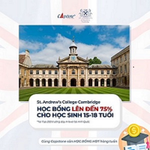 Học bổng lên đến 75% từ St.Andrews college cambridge (UK)