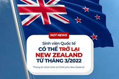 Sinh viên quốc tế có thể trở lại New Zealand từ tháng 32022 