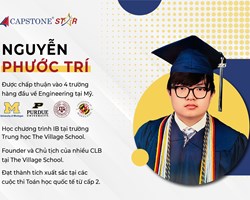 Nam Sinh Tài Năng Nguyễn Phước Trí - Theo Học Chương Trình IB, Được 4 Trường Đại Học Đào Tạo Mechanical Engineering Hàng Đầu Mỹ Chấp Thuận 