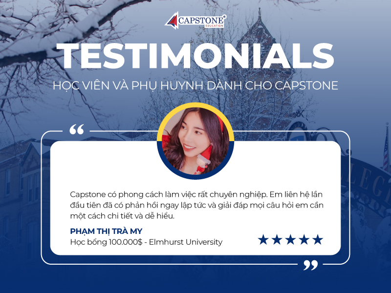Testimonials Cảm kích những nhận xét của học sinh và phụ huynh dành cho Capstone