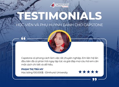 Testimonials Cảm kích những nhận xét của học sinh và phụ huynh dành cho Capstone