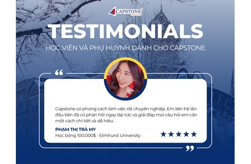 Testimonials: Cảm kích những nhận xét của học sinh và phụ huynh dành cho Capstone