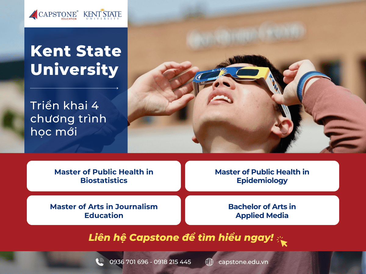 Kent State University triển khai 4 chương trình cấp bằng cử nhân và thạc sĩ mới