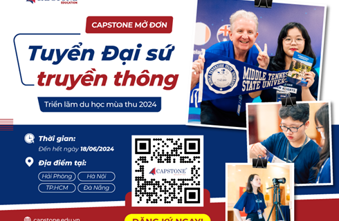 Capstone Education chính thức tuyển Đại sứ truyền thông Triển lãm du học mùa thu 2024