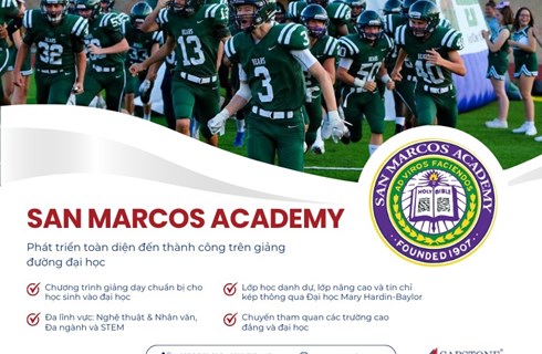 Du học Mỹ tại San Marcos Academy: Ngôi trường xếp hạng A+ nuôi dưỡng thế hệ lãnh đạo tương lai