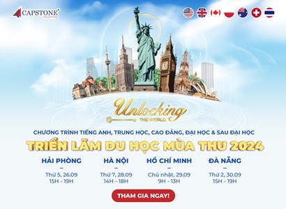 Triển Lãm Du Học Quốc Tế Mùa Thu 2024 Bậc Trung Học, Cao Đẳng, Đại Học và Sau Đại Học
