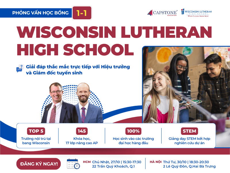 Phỏng vấn học bổng trực tiếp – Cơ hội vàng tại Wisconsin Lutheran High School