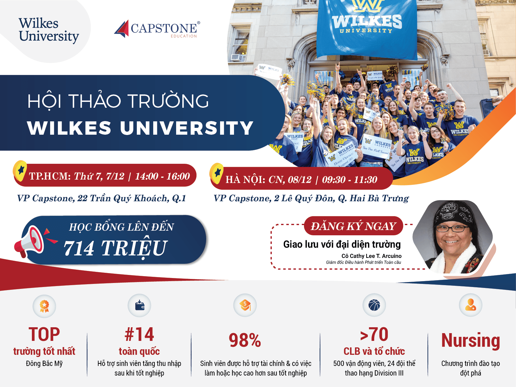 Wilkes University – Học bổng hấp dẫn lên đến 714 triệu và cơ hội nghề nghiệp rộng mở tại Mỹ!