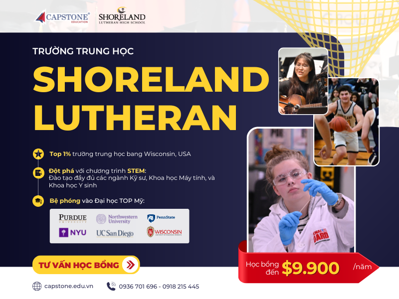 Trường Trung học Shoreland Lutheran - Bệ phóng vào các trường Đại học TOP ở Mỹ