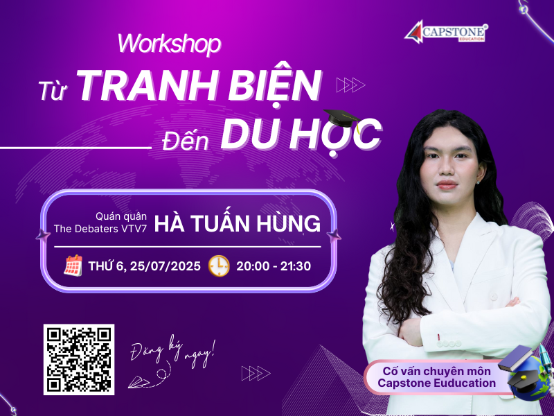 Webinar “TỪ TRANH BIỆN ĐẾN DU HỌC” Cách tranh biện giúp học sinh phát triển tư duy và xây dựng hồ sơ học bổng du học