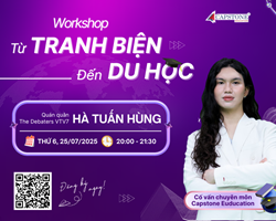 Webinar “TỪ TRANH BIỆN ĐẾN DU HỌC” Cách tranh biện giúp học sinh phát triển tư duy và xây dựng hồ sơ học bổng du học