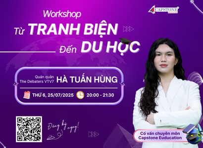 Webinar “TỪ TRANH BIỆN ĐẾN DU HỌC” Cách tranh biện giúp học sinh phát triển tư duy và xây dựng hồ sơ học bổng du học