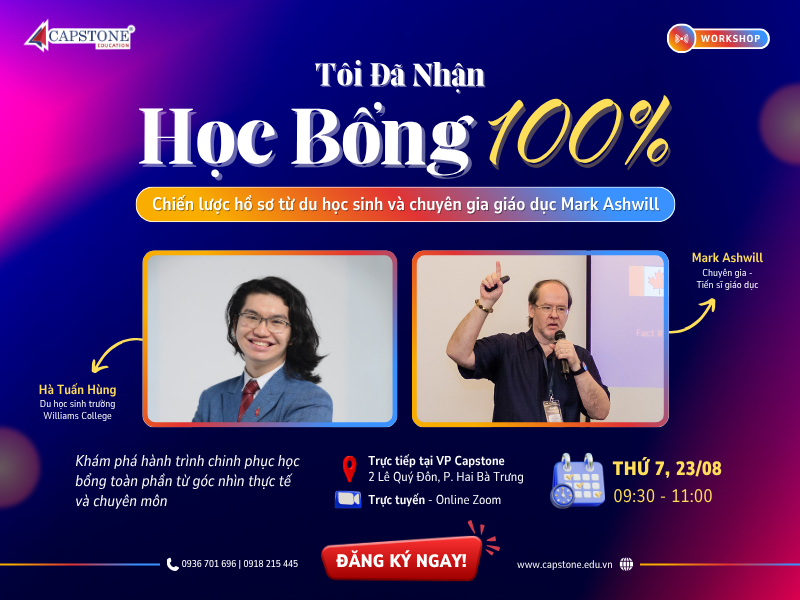 Talkshow Du Học 2308 Tôi Đã Nhận Học Bổng 100% – Chiến Lược Hồ Sơ Từ Du Học Sinh  Chuyên Gia