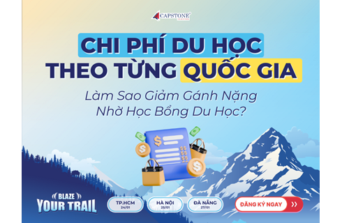 Chi phí du học theo từng quốc gia tại Triển lãm Du học Mùa xuân 2026: Làm sao giảm gánh nặng nhờ học bổng du học?
