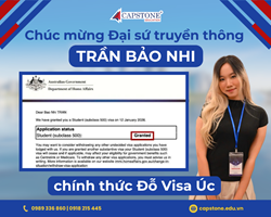 Chúc mừng Trần Bảo Nhi đỗ visa du học Úc (Subclass 500) – Dấu mốc cho một hành trình vươn xa