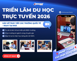 Triển lãm Du học Trực tuyến 2026 Định hướng lộ trình và săn học bổng bậc trung học  đại học