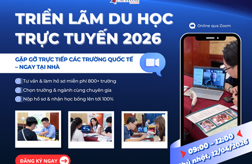 Triển lãm Du học Trực tuyến 2026: Định hướng lộ trình và săn học bổng bậc trung học & đại học