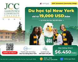 Du học tại New York chỉ từ 19,000 USDnăm Lộ trình du học Mỹ tiết kiệm với SUNY Jamestown Community College