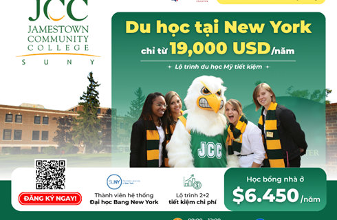 Du học tại New York chỉ từ 19,000 USD/năm: Lộ trình du học Mỹ tiết kiệm với SUNY Jamestown Community College