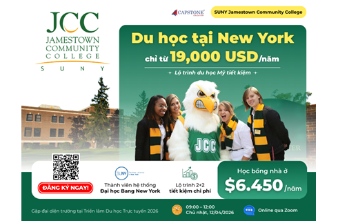 Du học tại New York chỉ từ 19,000 USD/năm: Lộ trình du học Mỹ tiết kiệm với SUNY Jamestown Community College