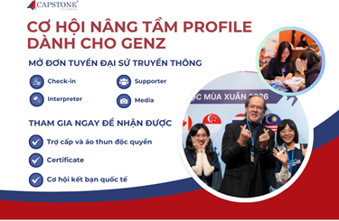 CƠ HỘI NÂNG TẦM PROFILE DÀNH CHO GEN Z: Capstone Education chính thức mở đơn tuyển Đại sứ Truyền thông Triển lãm Du học Quốc tế mùa Thu 2026