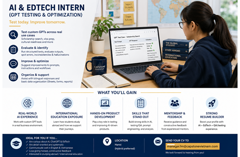  AI & EdTech Intern Recruitment (GPT Testing & Optimization)