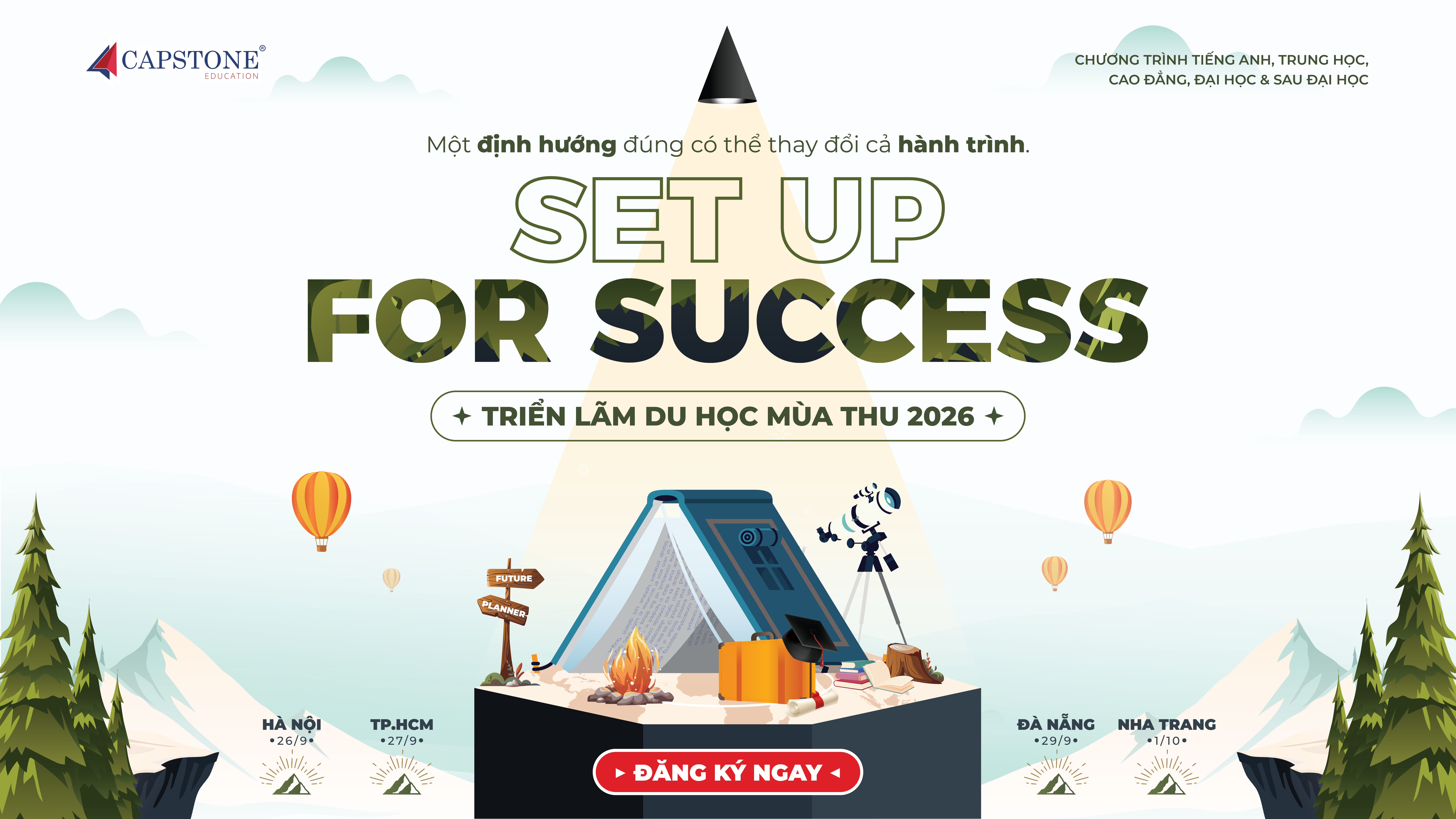 Triển lãm du học Quốc tế mùa thu 2026 - SET UP FOR SUCCESS: Sẵn sàng bứt phá cùng học bổng du học giá trị