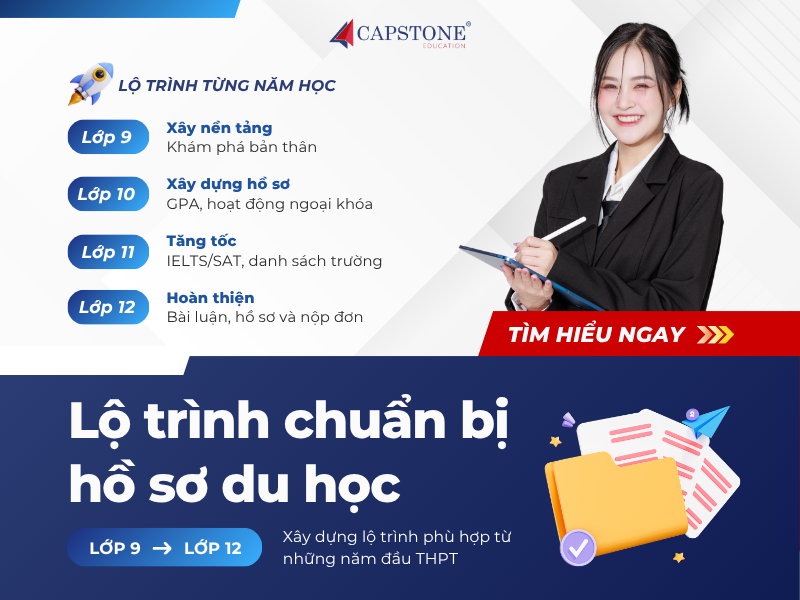 Lộ trình chuẩn bị hồ sơ du học từ lớp 9 đến lớp 12: Bắt đầu sớm để tăng cơ hội vào đại học top đầu